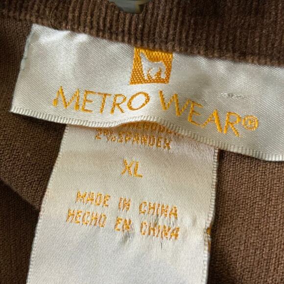 Metro Wear Jacket Womens XL Collared Button Front Stretch Cord Corduroy Casual - Picture 7 of 7